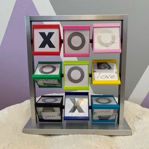 Colorful interactive tic-tax-toe picture frame